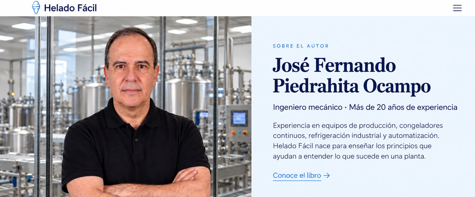 José Fernando Piedrahita Ocampo, autor de Helado Fácil